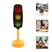 TOYANDONA Traffic Light Model Rounded Edges Simulation Signal Lamp with Automatic Light Change Sound Effects Early Education Playset for Traffic
