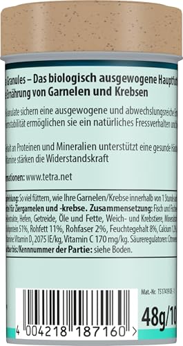 Tetra Crusta Granules - Futter für Garnelen und Krebse, für eine artgerechte Ernährung, 100 ml Dose
