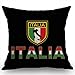 Produktbild Swono Kissenbezug mit italienischer Flagge und italienischer Buchstaben auf schwarzem Hintergrund, für Heimdekoration, Sofa, Couch, 45,7 x 45,7 cm, Baumwollleinen, Bauernhaus-Dekorationen
