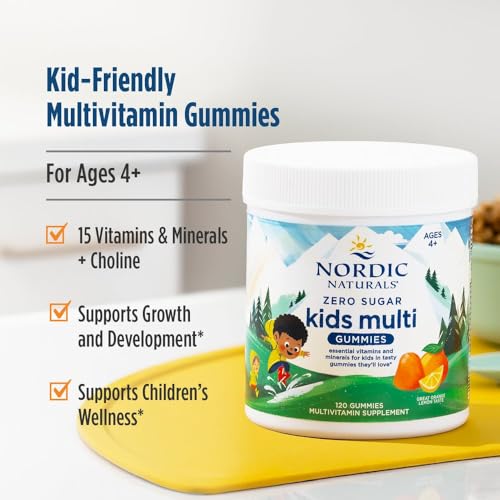 Nordic Naturals Zero Sugar Kids Multi Gummies, Ages 4+ - 120 Count - image 3