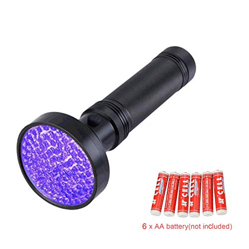 Jethrora Lanterna UV Detector de Urina para Animais de Estimação Luz Negra 100 LED 395NM Luz Negra c
