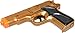 Set of 2 - Golden Cap Gun Toy, Revolver Pistol Detective Police Cowboy