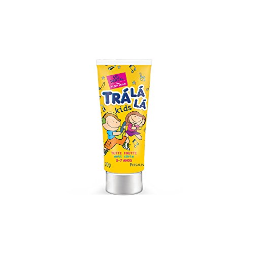 Gel Dental Tutti Frutti, Trá Lá Lá Kids, Amarelo, 70 g