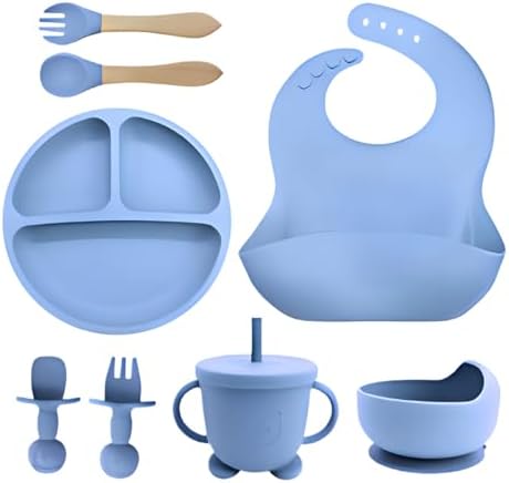 Kit Introdução Alimentar Bebê 8 Peças Silicone Iniciação Para Ali...