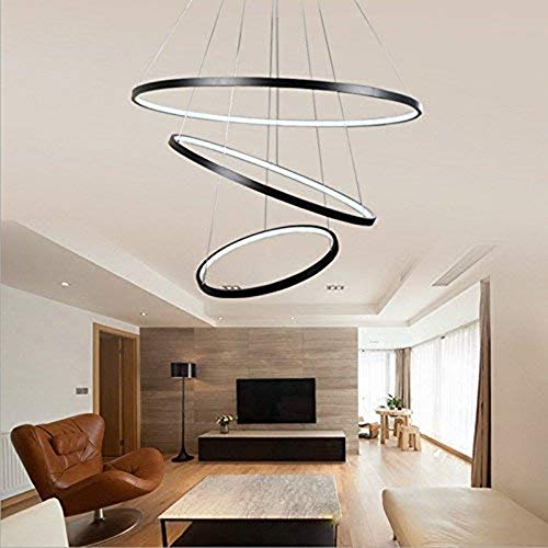 Lustre suspendu acrylique 95W à intensité variable avec télécommande incluse
