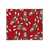 CafePress Red Sock Monkey Print Throw Blanket Super Soft Fleece Plush Throw Blanket, 60'x50'