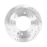 PM Auto 1 Piece Front Right 355mm Drilled Slotted Brake Disc Rotor Compatible With 2011-2017 Chevrolet Silverado 2500 HD