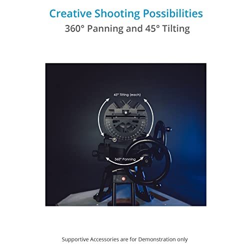 Proaim Orion Mini Camera Geared Head For Precise 360° Panning & 45° Tilting Movement On Each Side. Handy Operations W Stable & Controlled Shots. Tool-Less Design, Payload: 15Kg/33Lb (P-Orgh-Mn) #TOP1