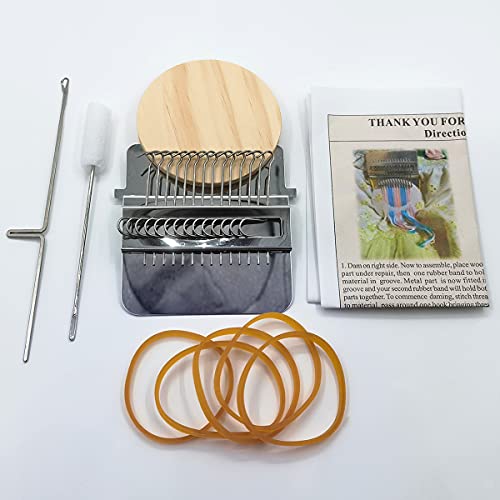 Rumexeng Small Weaving Loom, Wooden Speedweve Darning Loom Type Weave Tool, Convenient Diy Darning Machine For Mending Jeans And Clothes Quickly And Easily, Makes Beautiful Stitching (14 Hooks) #TOP6