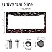 Anime License Plate Frames，Anime Car Accessories for Women and Men ，Cute Soot Sprites License Plate Holder，Aluminum License Plate Frame Fits Standard US Vehicles Size 12.2 x 6 Inch (Black 01-2pcs)