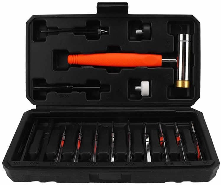 Roll Pin Punch Set Heat Treatment Steel Material Portable Convenient Practical Hammer and Punch Set with Storage Box for