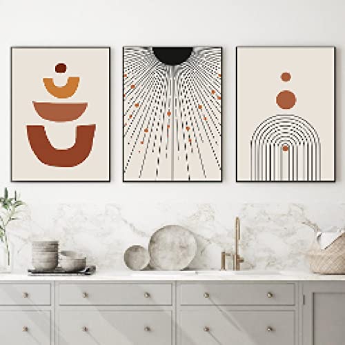 Affiche style soleil abstrait pour créer une ambiance bohème chic dans votre chambre