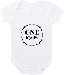 Baby Milestone Onesies - Celebrate baby's monthly growth - Various sizes - White/Short sleeve