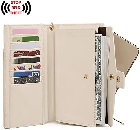 UTO Wallets for Women Wristlet RFID Large Capacity Leather Vegan Clutch - 2