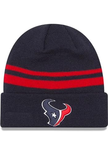 New Era Unisex-Adult NFL Official Sport Knit Classic Striped Knit Beanie Cold Weather Hat (Houston Texans)