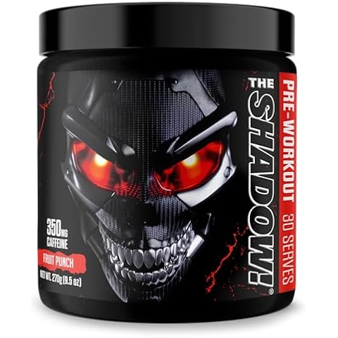 JNX SPORTS The Shadow! 350mg of Caffeine Hard Core Preworkout - Fruit Punch 30 Servings | Electric Energy, Mental Focus & Superhuman Strength for Men & Women Cover