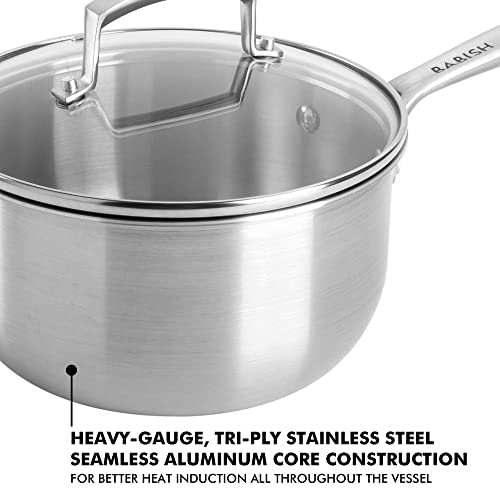 Babish 12-Piece Mixed Material (Stainless Steel, Carbon Steel, & Aluminum) Professional Grade Cookware Set W/Baking Sheets #TOP3