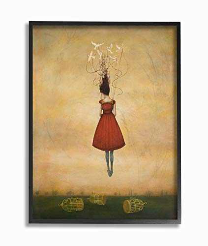 Stupell Beauty & Birds in Her Hair Framed Giclee Art