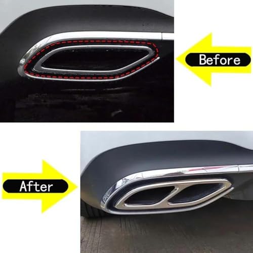 Finitions de pot d'échappement argent brillant pour Benz CLA W118 - 3