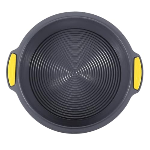 ULDIGI Tortiera Multifunzione in Silicone Antiaderente da 24 Cm, Teglia da Forno Resistente al Calore Doppia Maniglia, Stampo per Torte e Pasticceria per Uso Domestico e Colore Casuale