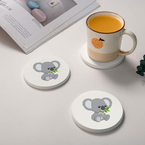 Dessous de verre diatomite koala protège table eau et chaleur