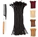 DAIXI 0.6cm Thickness 16 Inch 20 Strands 100% Real Human Hair Dreadlock Extensions for Man/Women Full Head Handmade 0.24Inch Thinner Can Be Dyed Bleached Curled and Twisted Natural Black Permanent Loc Extensions with Needle and Comb by Originea Beauty