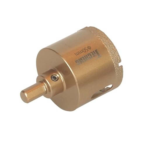 Miniatura 7 de Sierra de agujero de diamante soldada de 2 pulgadas con broca central para cerámica, porcelana, azulejos, vidrio, cuarzo de granito, mármol, piedras