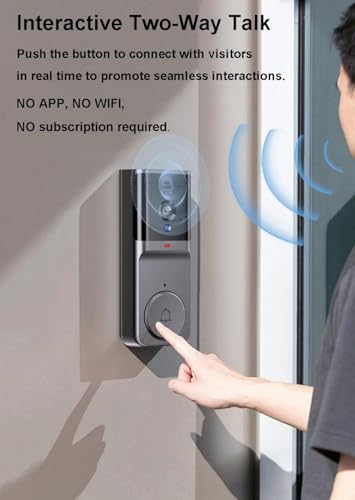 TKMARS Doorbell Camera Wireless No Subscription Video Doorbell, Two-Way Intercom, 1080P Video, 4.3” Screen, 120° Angle, No APP, No WiFi