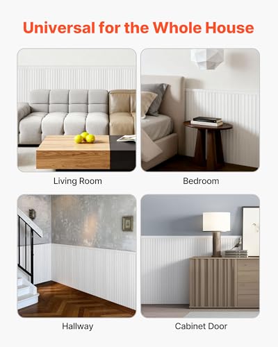Juego de molduras decorativas para pared VEVOR estilo moderno blanco 8