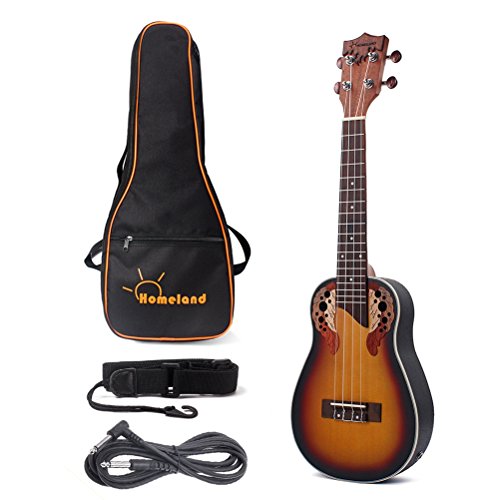 Healifty 58,4 cm Ukulele Konzert-Akustik-Ukulele 4 Saiten hawaiianische Gitarre mit Gigbag Gurt (braun) Cover
