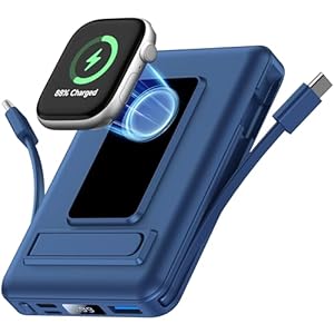 Vexnara für Magsafe Powerbank, 10000mAh Magnetische Kabellose Power Bank für iPhone, 20W Schnelllade Externe Akkupack Wireless mit LED Display für iPhone Air/17/16/15/14/13/12 und Alle Apple Watch