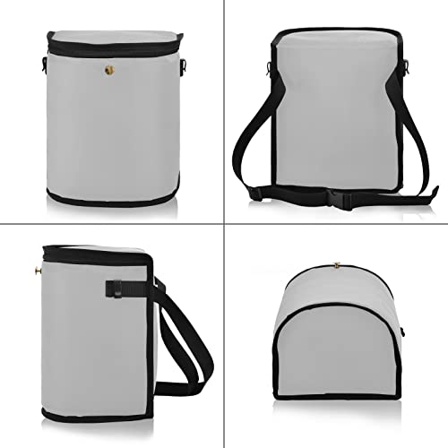 Image of Wudan Small Car Trash Can Silver Accessories for Garbage Storage Organizer with Lid Waterproof Portable Auto and Truck Interior Seat Bin