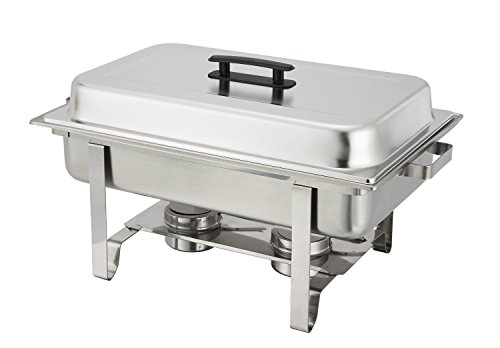 Tigerchef Chafing Dish Buffet Set - Chaffing Dishes Stainless Steel - 3 Chafer And Buffet Warmer Sets With Third-Size Pans And Cool-Touch Plastic Handle #TOP2
