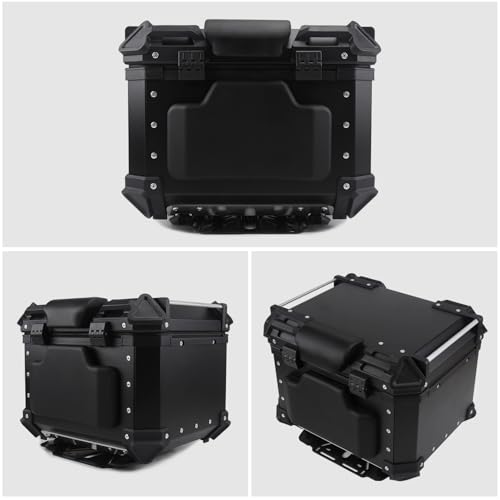PSLER Motorrad Topcase Box Rückenstützkissen Fahrrad-Rückenkasten, Gepäckkoffer Universal-Rückenlehne(50L Koffer)