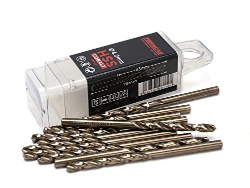 Ferrcan Brocas para metal HSS DIN338 M35 cobalto de 3-7 mm (paquete de 10 unidades) (4.2mm)