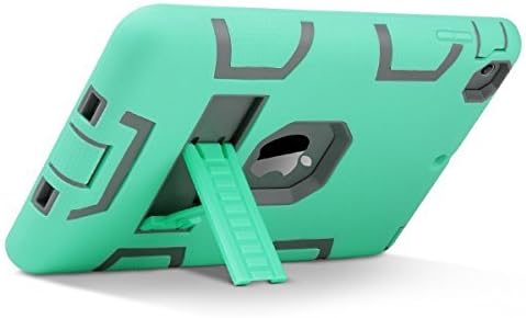 iPad Mini Case,iPad Mini 2 Case,iPad Mini 3 Case,iPad Mini Retina Case,BENTOBEN[ Kickstand Feature ],Shock-Absorption/High Impact Resistant Hybrid Three Layer Protective Case Cover Mint Green&Gray