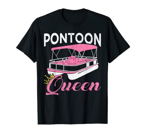 Pontoon Boat Owner Funny Boating Pontoon Queen T-Shirt