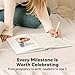 Baby Memory Book for Girls, Boys - 66 Pages Hardcover First 5 Years Newborn Journal, Milestone Baby Book Keepsake for New Parents, Minimalist Gifts, Milestone Photo Album, Gender Neutral (Sky Blue)