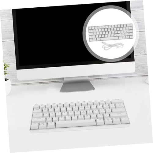 Teclado Mecánico Gaming Yardenfun Diseño USB Blanco miniatura 7