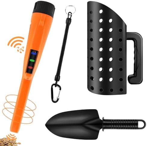 Pinpointer Metal Detector & Shovel Combo Set – Waterproof, Adjustable Sensitivity, With Extendable Handle