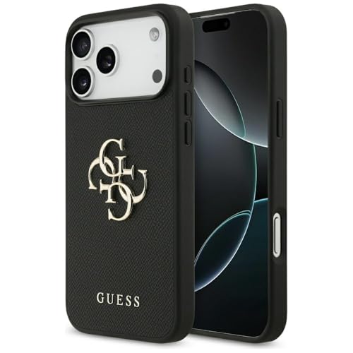 Coque iPhone 17 Pro Max Guess Grand 4G noire idéale pour vos sorties chic
