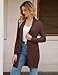 GRACE KARIN Long Cardigan Sweaters, Vacation Outfits for Women, Open Front Winter Clothing for Women Trendy Brown 2XL