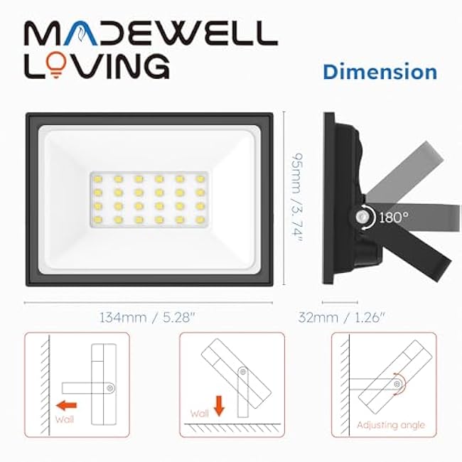 LED Flood Lights 30W 5000K Daylight