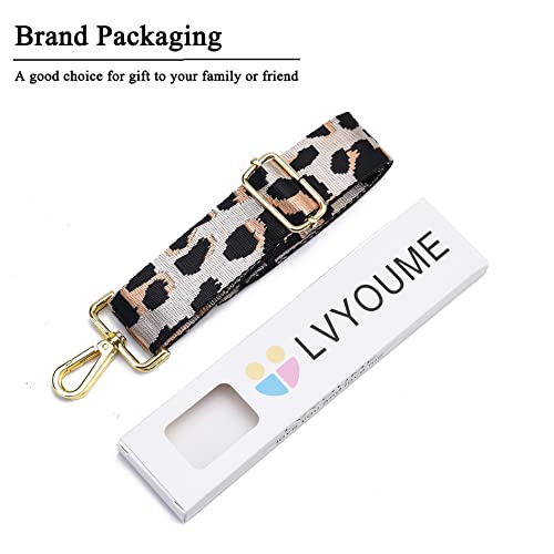 Image of Purse Strap Gold Hardware Replacement Crossbody Bag Strap, Wide Adjustable Shoulder Strap