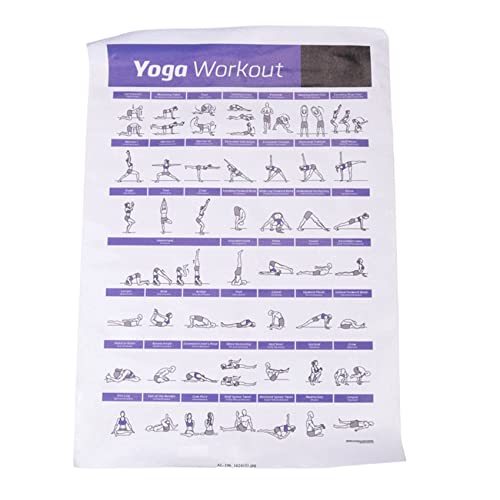 Evenden Póster para ejercicios de yoga para entrenamiento corporal, programa en casa, gimnasio,...