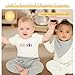 Finn + Emma - Organic Cotton Baby Clotthes - Graphic White Baby Bodysuit for 3-6 Months - Soft and Comfortable Gender Neutral Onesie - Lil Sis Design