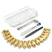 3D Printer Nozzle Kit, 16PCS MK8 Brass Nozzles 0.2/0.4/0.6/0.8/1.0mm