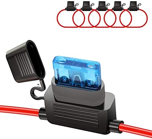 15A In-Line Fuse Holder 16 Gauge Wiring Harness