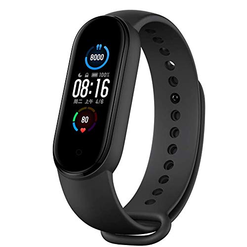 Techlife Mi Band 5 Gesundheits- und Fitness-Tracker, wasserdicht, Activity Tracker, Full Clour Amoled, 2,8 cm Touchscreen, Sportuhr