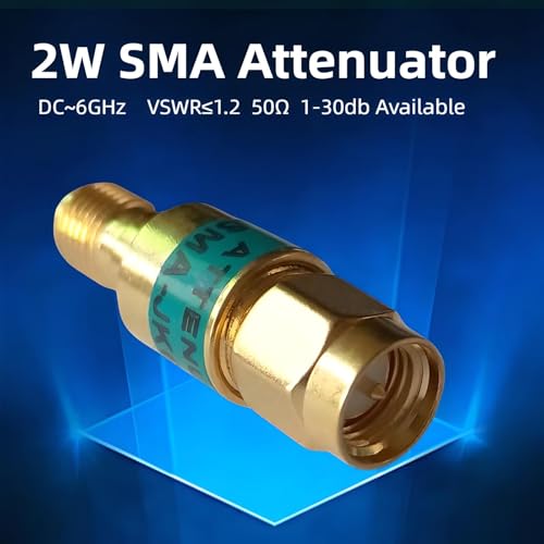BECEN Golden 2 W sma-jk männlich zu weiblich RF Koaxial Dämpfungsglied 6 GHz 50 Ohm 30dB Stecker(30dB)_